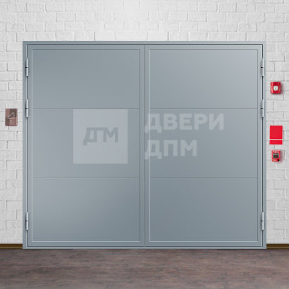 Противопожарные ворота с калиткой маталлик ВПМ-86